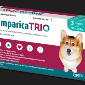 Simparica Trio Dog 10 - 20Kg Teal 3`s