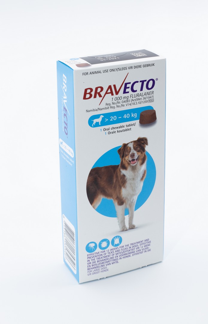 Bravecto Dog Large 20 - 40Kg Blue 1`s