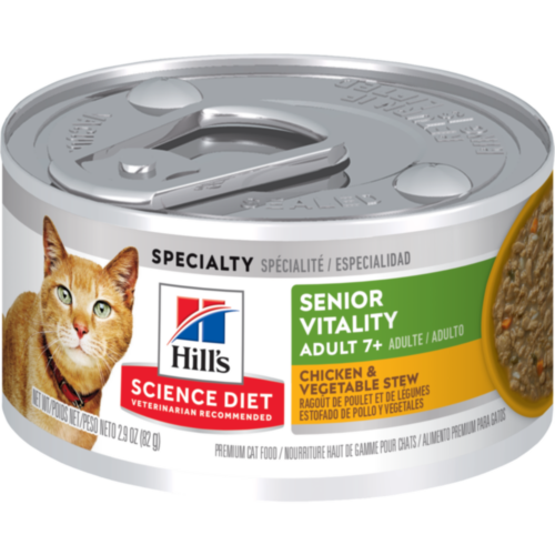 Hills Senior Vitality Mature Adult Wet Cat - Chicken & Vegetables
