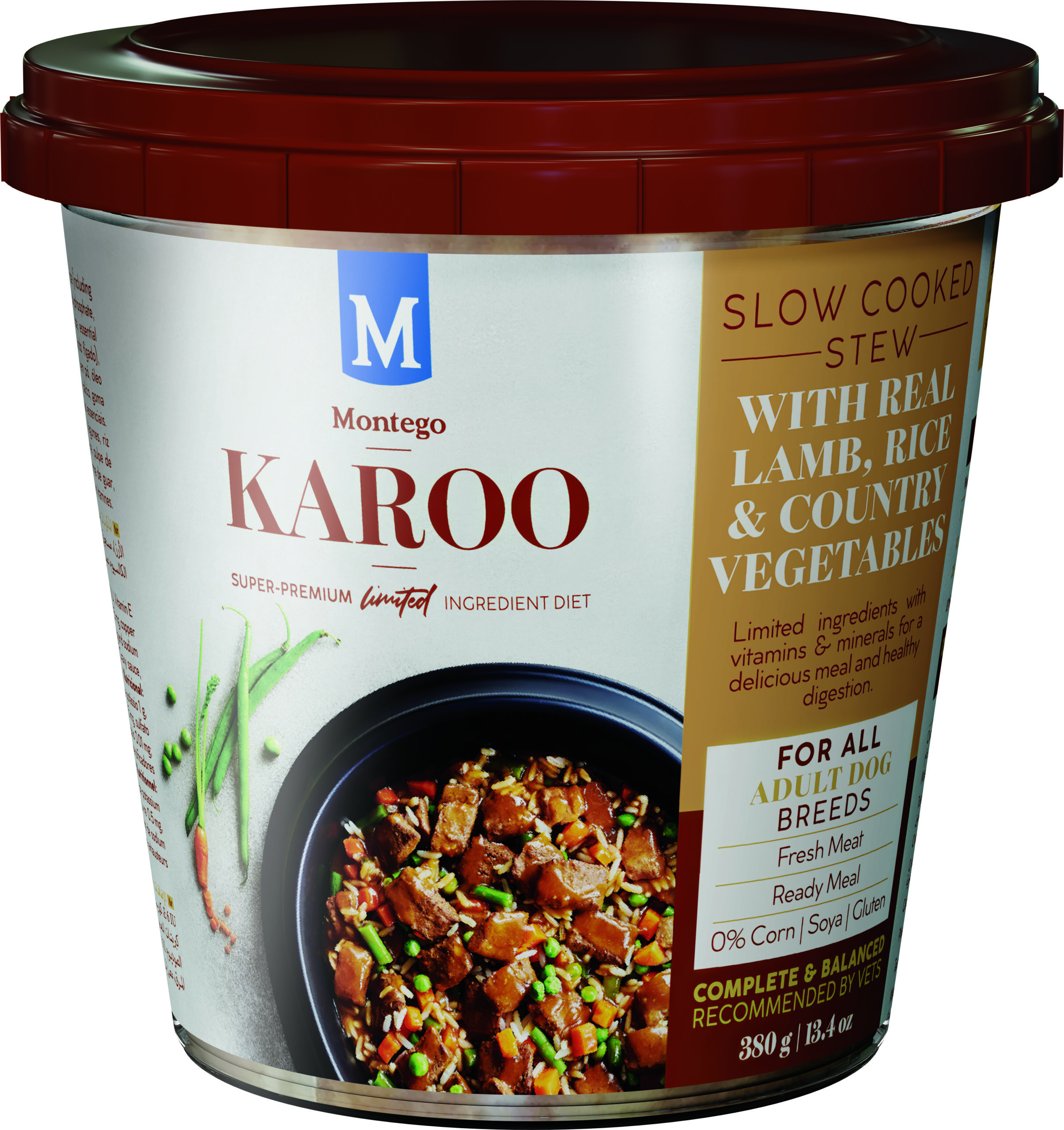 Montego Karoo Adult Dog Wet Food - Lamb With Green Peas